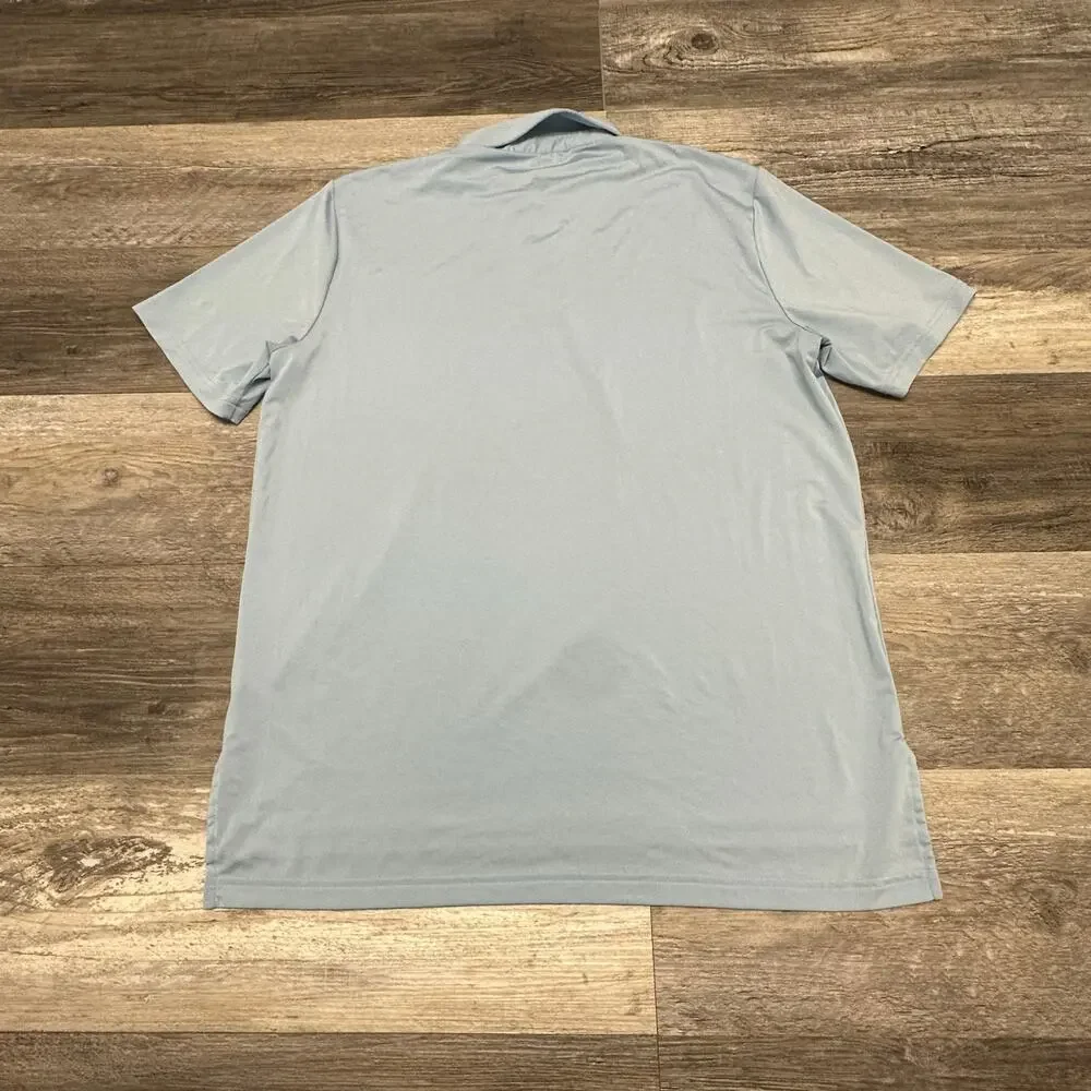 RLX Ralph‎ Lauren Light Blue Men M Wicking Performance Plain Golf Polo Shirt